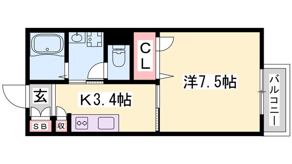 網引駅 徒歩60分 2階の物件間取画像